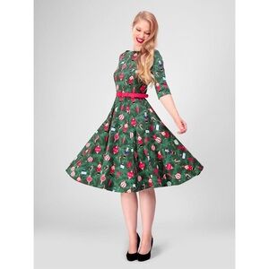 🎄Collectif Christmas Tree Swing Dress 🎄